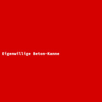 Eigenwillige Beton-Kanne