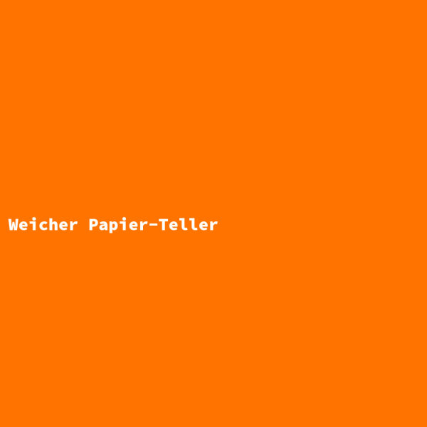 Weicher Papier-Teller