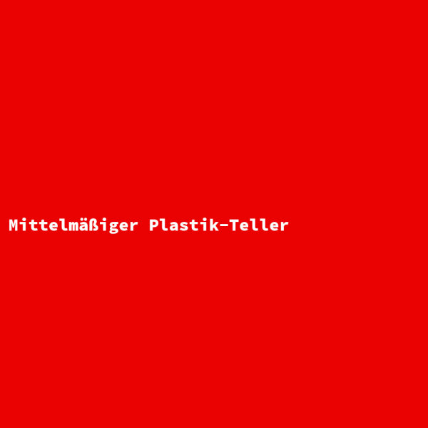 Mittelm&auml;&szlig;iger Plastik-Teller
