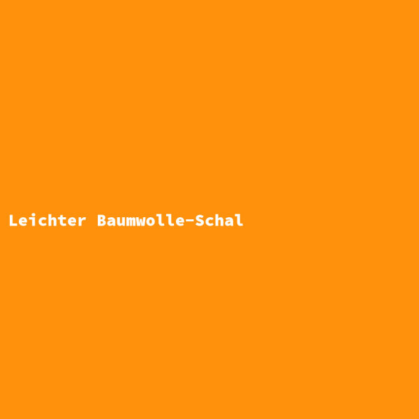 Leichter Baumwolle-Schal