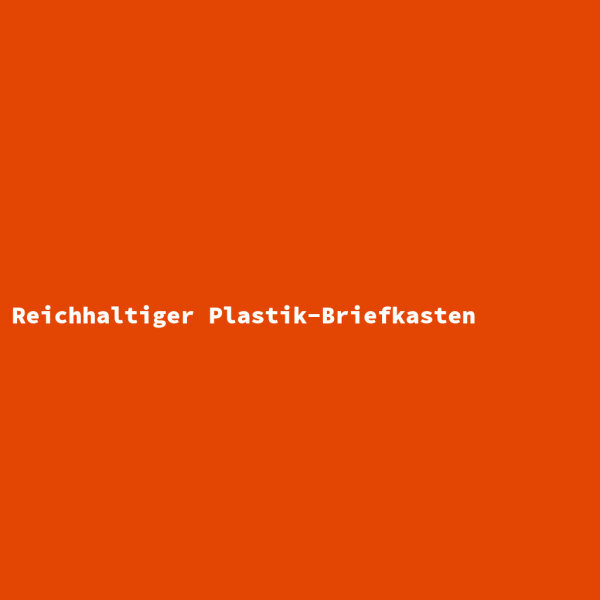Reichhaltiger Plastik-Briefkasten