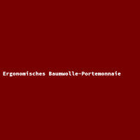 Ergonomisches Baumwolle-Portemonnaie