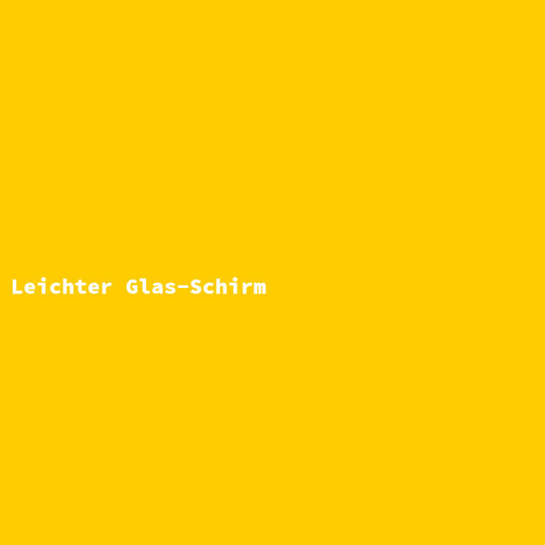 Leichter Glas-Schirm